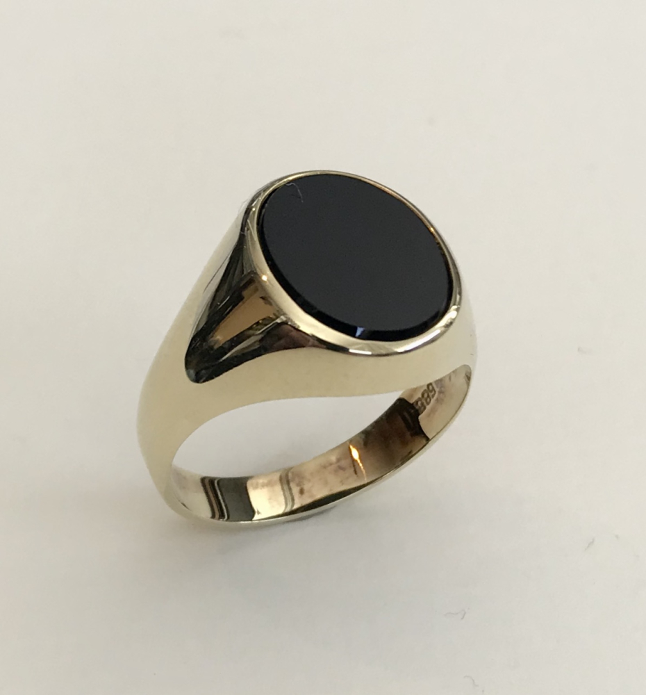 Onyx-Siegelring 585 GG